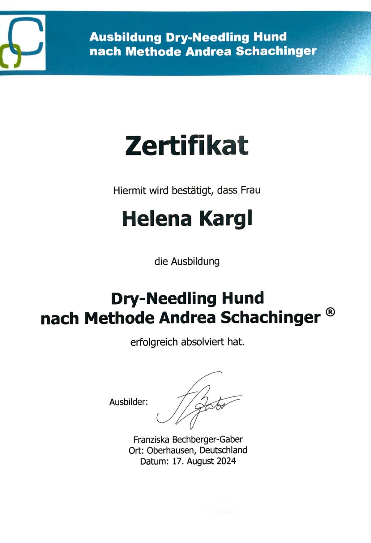 Zertifikat-Dry-Needling-Hund